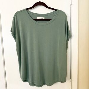Lucky Brand Sage Green Short Sleeve Tee Sz L NWT